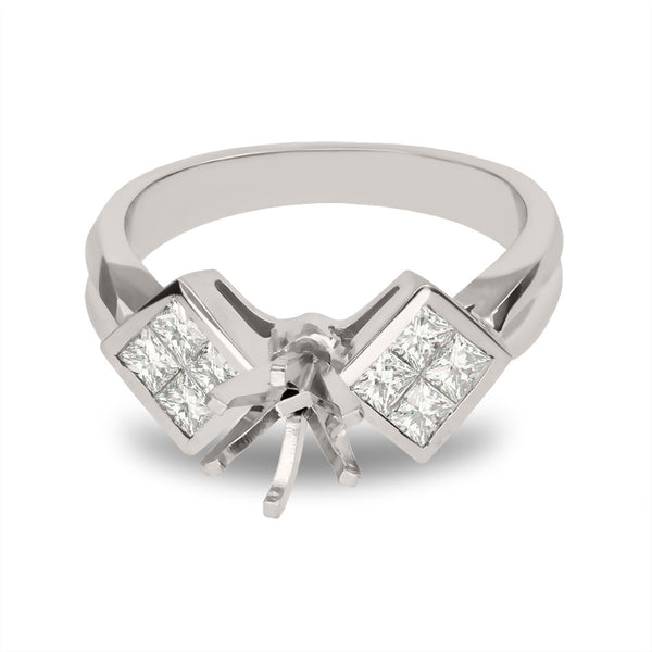 *DPEG0021 Ribbon Like Design Engagement Ring