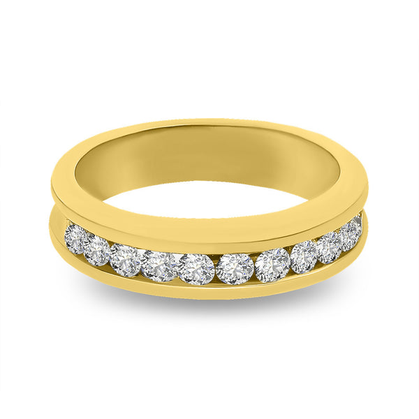 DPWB0010 Simple Classic Woman's Band in Yellow Gold